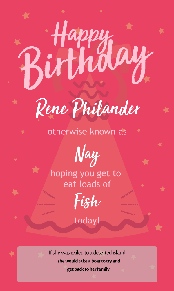 Happy Birthday Rene